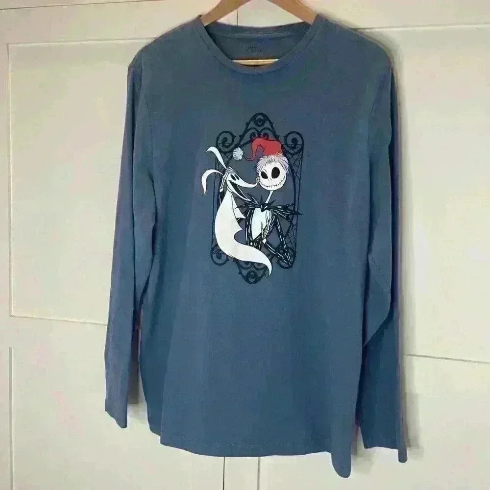 Disney Amazon Essentials Nightmare Before Christmas T-Shirt Blue Size Med Mens